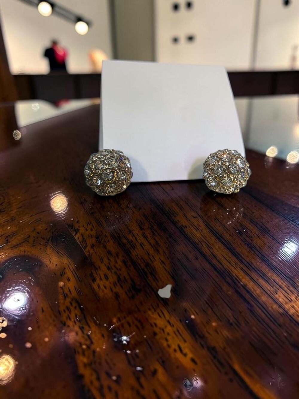 Metal Beads-Round Cubic Zirconia Rhinestone Pave-Gunmetal-Grey Crystal - ,
